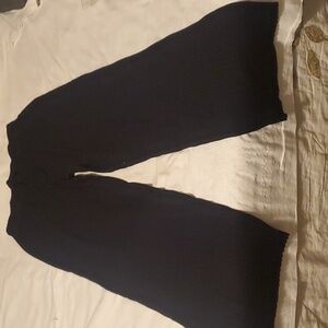 Soft Wide Leg Pants and Long Sleeve Shirt in Black Size XL